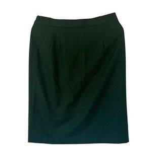 Sag Harbor Petit Forest Green 100% Pure Wool Pencil Skirt Size 12P 7151MX